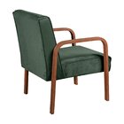 Kit 2 Poltronas Anita Conjunto Cadeiras Moderna Braço Madeira