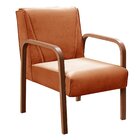 Kit 2 Poltronas Anita Conjunto Cadeiras Moderna Braço Madeira