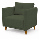 Kit 2 Poltronas Aviv Para Sala Escritório Recepção Luxo Linho