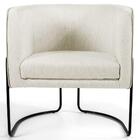 Kit 2 Poltronas Base Aço Betina C-107 Linho Cru