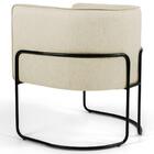 Kit 2 Poltronas Base Aço Betina C-129 Linho Bege