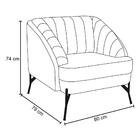 Kit 2 Poltronas Base Açoal B-405ano Marrom