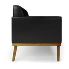 Kit 2 Poltronas Base De Madeira Fixa Castanho Marisa Corano -