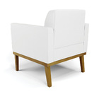 Kit 2 Poltronas Base De Madeira Fixa Castanho Marisa Corino -