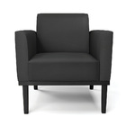 Kit 2 Poltronas Base De Madeira Fixa Preto Marisa Corino - Pr