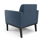 Kit 2 Poltronas Base De Madeira Fixa Preto Marisa Suede - Azu