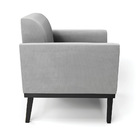 Kit 2 Poltronas Base De Madeira Fixa Preto Marisa Suede - Cin