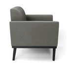 Kit 2 Poltronas Base De Madeira Fixa Preto Marisa Suede Grafi