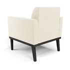 Kit 2 Poltronas Base De Madeira Fixa Preto Marisa Veludo - Be