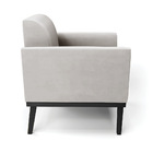 Kit 2 Poltronas Base De Madeira Fixa Preto Marisa Veludo - Ci