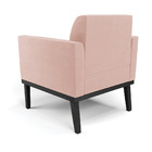 Kit 2 Poltronas Base De Madeira Fixa Preto Marisa Veludo - Ro