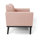 Kit 2 Poltronas Base De Madeira Fixa Preto Marisa Veludo - Ro