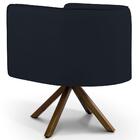 Kit 2 Poltronas Base Giromad Madeira Betina C-05 Corano Preto