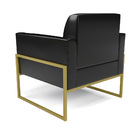 Kit 2 Poltronas Base Industrial Alta Dourado Marisa Corano -