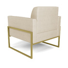 Kit 2 Poltronas Base Industrial Alta Dourado Marisa Veludo Lu