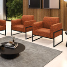 Kit 2 Poltronas Base Industrial Alta Preto Marisa Corano - No