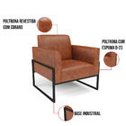 Kit 2 Poltronas Base Industrial Alta Preto Marisa Corano - No