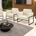 Kit 2 Poltronas Base Industrial Alta Preto Marisa Veludo - Be