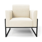 Kit 2 Poltronas Base Industrial Alta Preto Marisa Veludo - Be