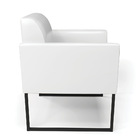 Kit 2 Poltronas Base Industrial Preto Marisa Corano - Branco