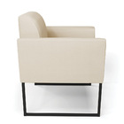 Kit 2 Poltronas Base Industrial Preto Marisa Corino - Bege