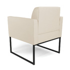 Kit 2 Poltronas Base Industrial Preto Marisa Corino Bege