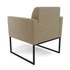 Kit 2 Poltronas Base Industrial Preto Marisa Suede Marrom Rato