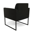 Kit 2 Poltronas Base Industrial Preto Marisa Suede - Preto