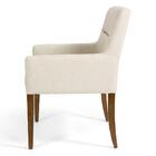 Kit 2 Poltronas Base Madeira Angel C-129 Linho Bege Claro - D