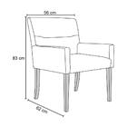 Kit 2 Poltronas Base Madeira Angel C-129 Linho Bege Claro - D