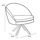 Kit 2 Poltronas Base Madeira Rafa B-262 Veludo Telha
