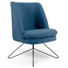 Kit 2 Poltronas Base Orby Pérsia B-170 Suede Azul - Domi