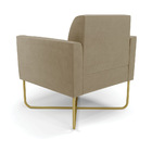 Kit 2 Poltronas Base X Industrial Dourado Marisa Suede - Marr