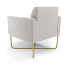 Kit 2 Poltronas Base X Industrial Dourado Marisa Veludo - Cin