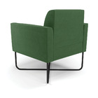 Kit 2 Poltronas Base X Industrial Preto Marisa Suede Verde