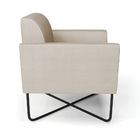 Kit 2 Poltronas Base X Industrial Preto Marisa Veludo Luxo D0