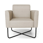 Kit 2 Poltronas Base X Industrial Preto Marisa Veludo Luxo D0