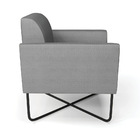 Kit 2 Poltronas Base X Industrial Preto Marisa Veludo Luxo Gr