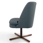 Kit 2 Poltronas Base Xis Madeira Pérsia B-317 Suede Cinza