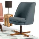 Kit 2 Poltronas Base Xis Madeira Pérsia B-317 Suede Cinza