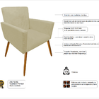 Kit 2 Poltronas Cadeira Confortável Recepção Sala  De Espera