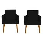 Kit 2 Poltronas Cadeira Confortável Recepção Sala  De Espera