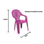 Kit 2 Poltronas Cadeira Decorada Infantil 58x26cm Teddy