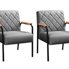 Kit 2 Poltronas Cadeira Decorativa Sala, Recepção, Escritório