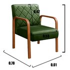 Kit 2 Poltronas Cadeira Decorativa Sala, Recepção Lara Verde