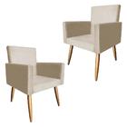 Kit 2 Poltronas Cadeira Nani Vizza Estofados Sala Decoração