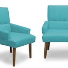 Kit 2 Poltronas Cadeiras Decorativa Sala De Jantar Itália Sue