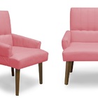 Kit 2 Poltronas Cadeiras Decorativa Sala De Jantar Itália Sue