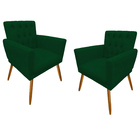 Kit 2 Poltronas Capitone Decorativas Sala, Leitura, Hall E  C