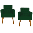 Kit 2 Poltronas Capitone Decorativas Sala, Leitura, Hall E  C